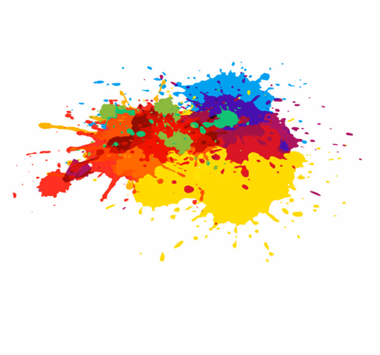 Colorful Splash Art kids vinyl carpet - TenStickers
