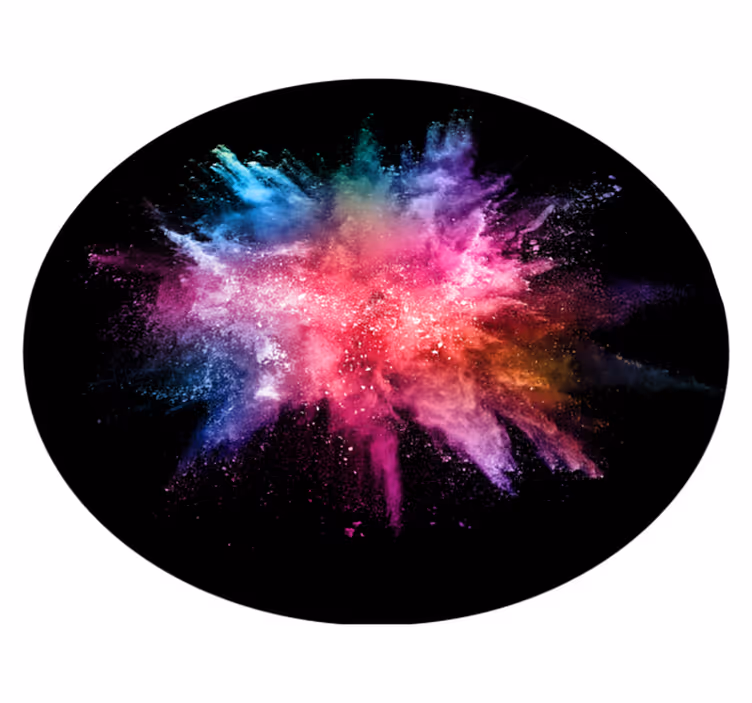 Colorful abstract explosion bedroom vinyl carpet - TenStickers