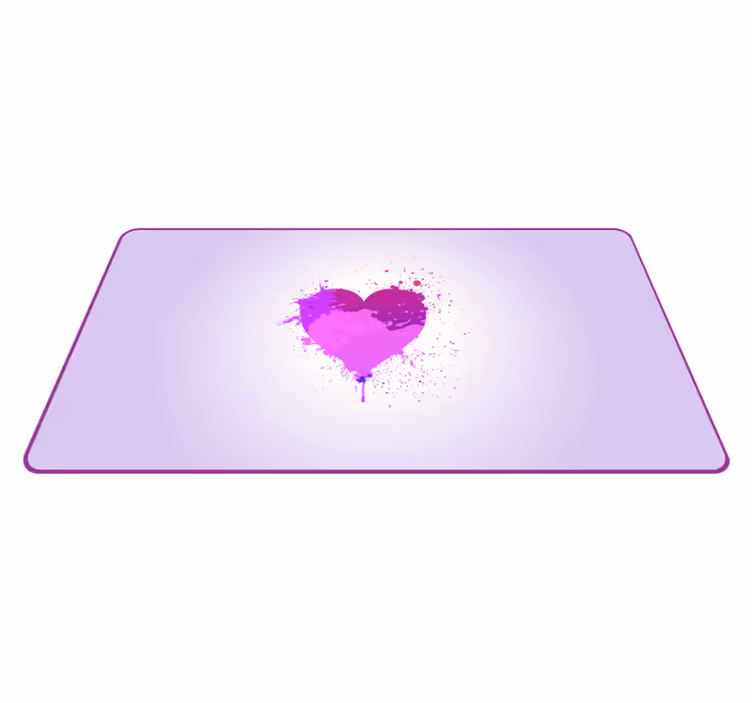 Purple heart splash teen vinyl carpet - TenStickers