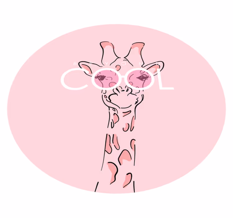 Adorable cool giraffe teen vinyl carpet - TenStickers