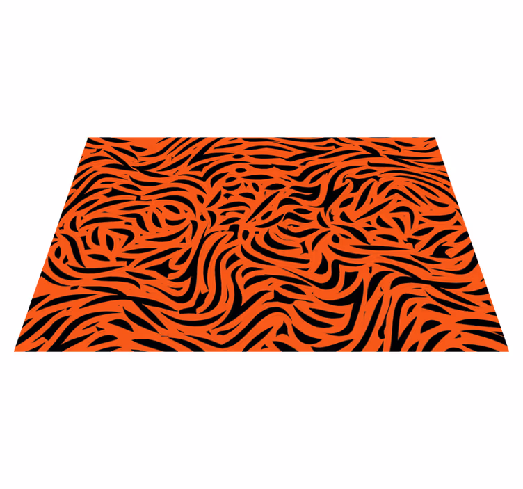 Dynamic Orange Pattern animal print vinyl carpet - TenStickers