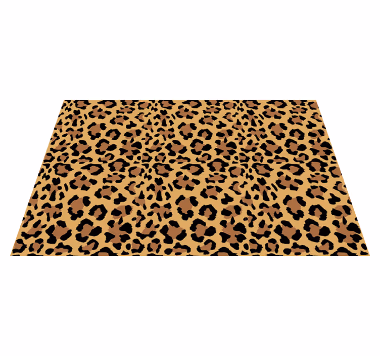 Leopard patterned animal print vinyl carpet - TenStickers