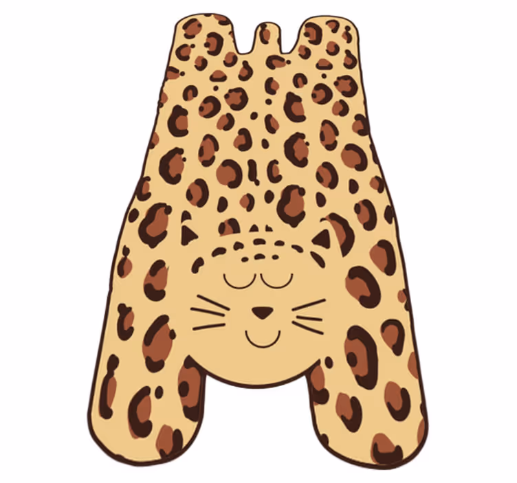 Happy leopard animal print vinyl carpet - TenStickers