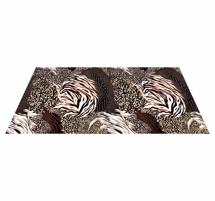 Animal print vinyl carpet striking zebra patterns - TenStickers