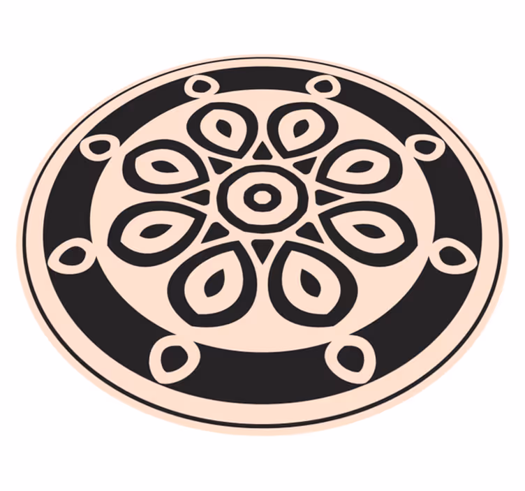 Elegant Circular Motif mandala vinyl carpet - TenStickers
