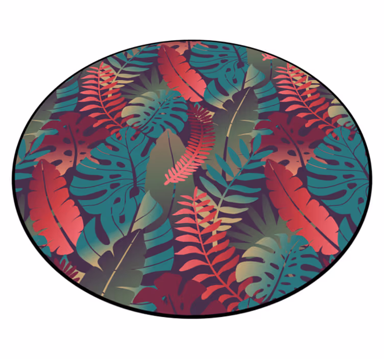 Tropical Leaf Composition nature vinyl carpet - TenStickers