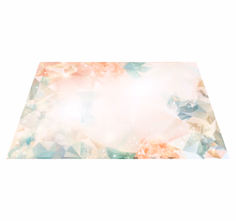 Botanical geometry floral vinyl carpet - TenStickers