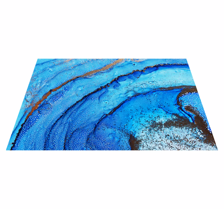 Ocean Wave Motif marble vinyl carpet - TenStickers