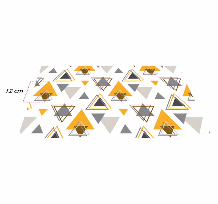 Nordic triangular motif living room vinyl carpet - TenStickers