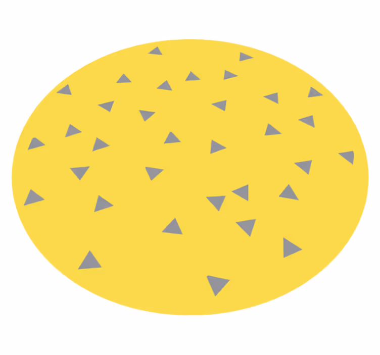 Yellow triangle design geometric vinyl carpet - TenStickers