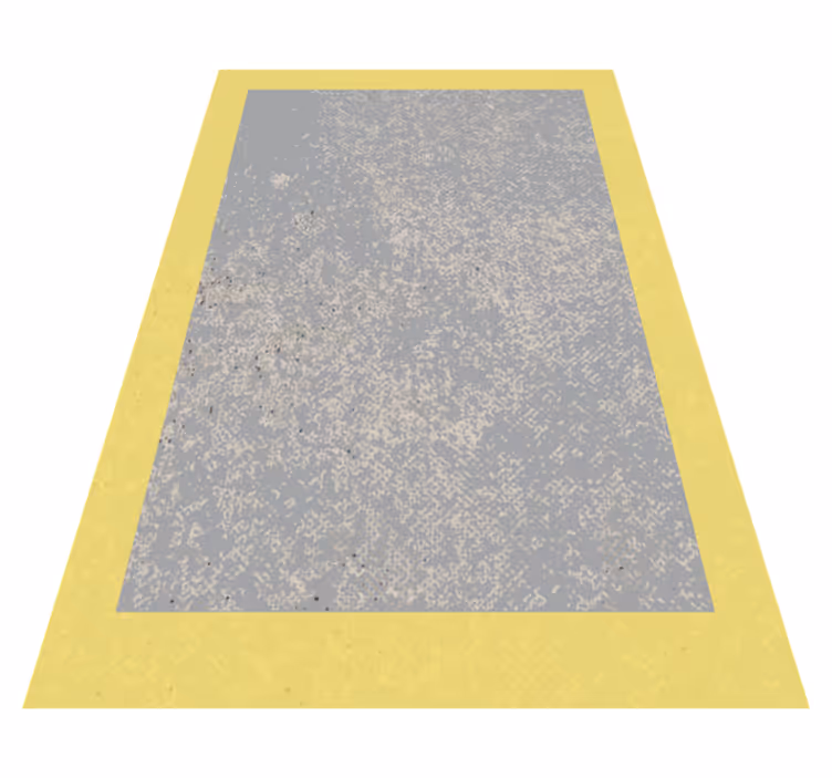 Yellow frame living room vinyl carpet - TenStickers