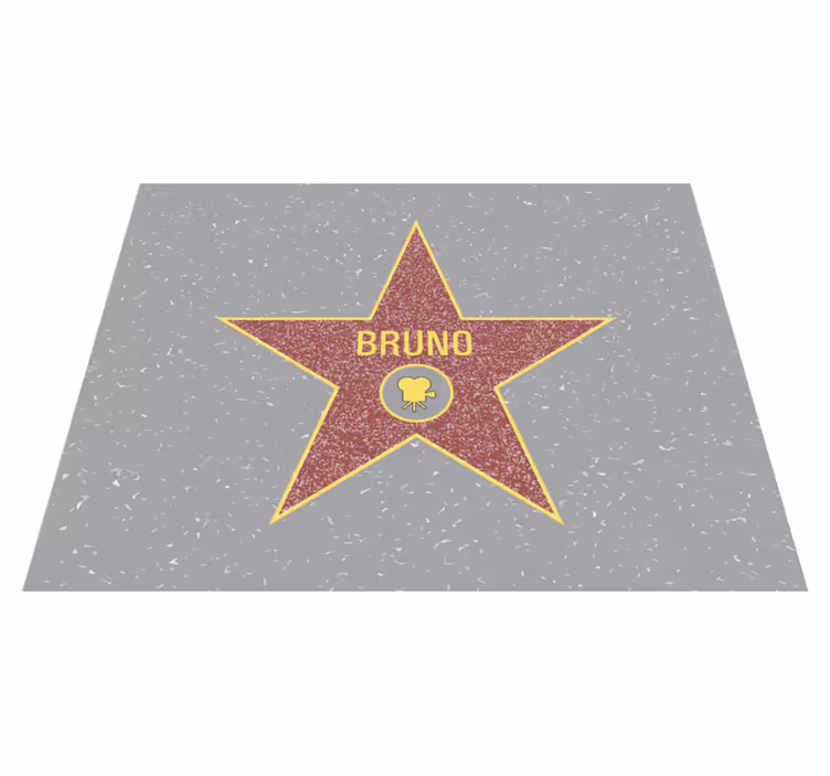 Star Recognition custom vinyl carpet - TenStickers