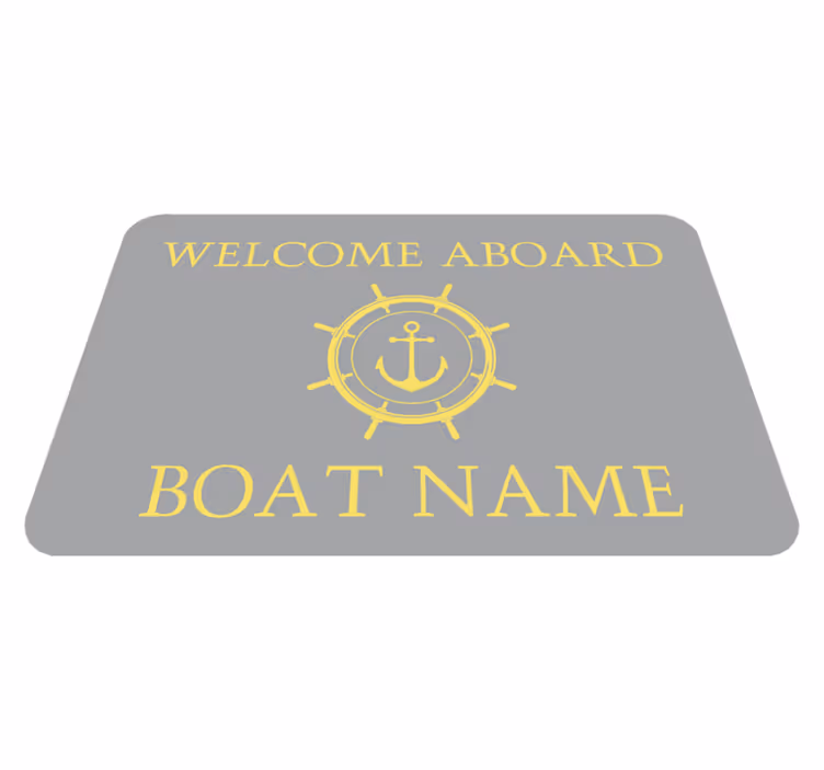 Nautical welcome custom vinyl carpet - TenStickers