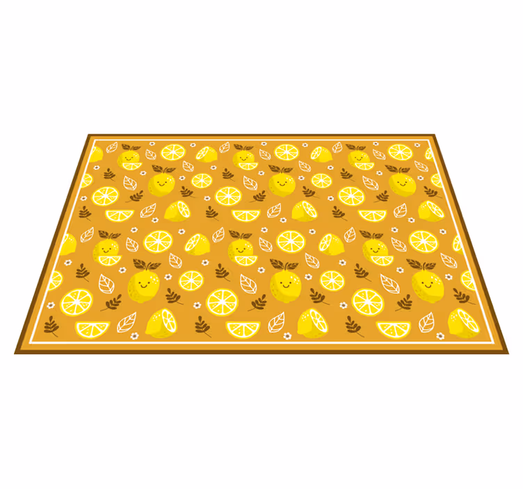 Cheerful Lemon Slice kitchen vinyl carpet - TenStickers