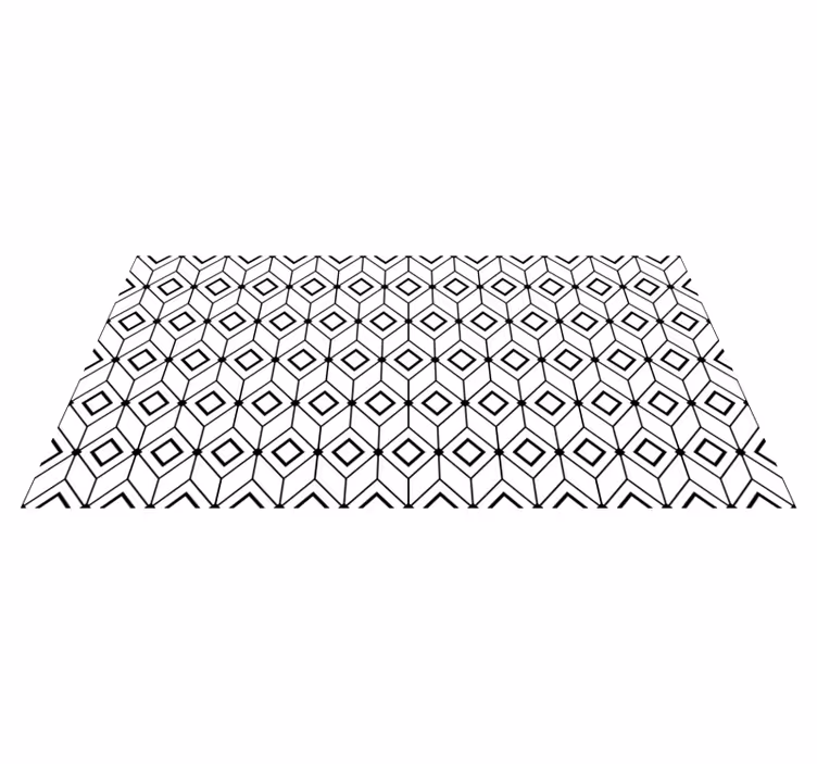 Modern diamond elements geometric vinyl carpet - TenStickers
