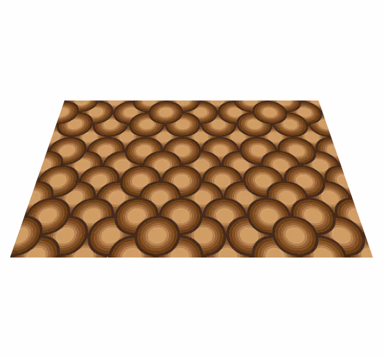 Brown suns vintage vinyl carpet - TenStickers