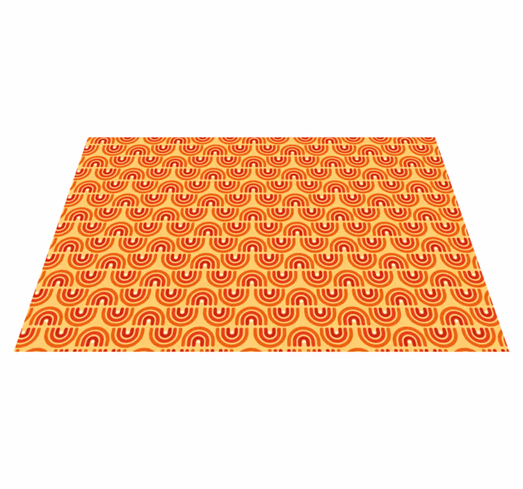 Colorful Wave Pattern geometric vinyl carpet - TenStickers