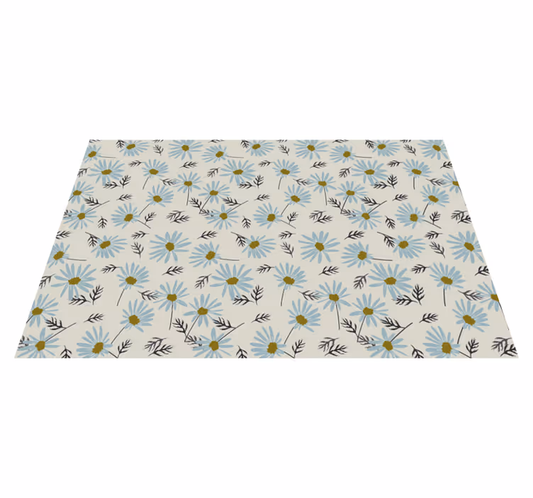 Floral Freshness living room vinyl carpet - TenStickers