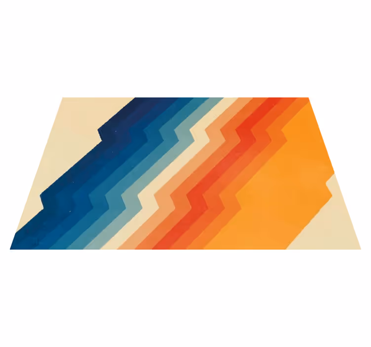 Dynamic zigzag living room vinyl carpet - TenStickers