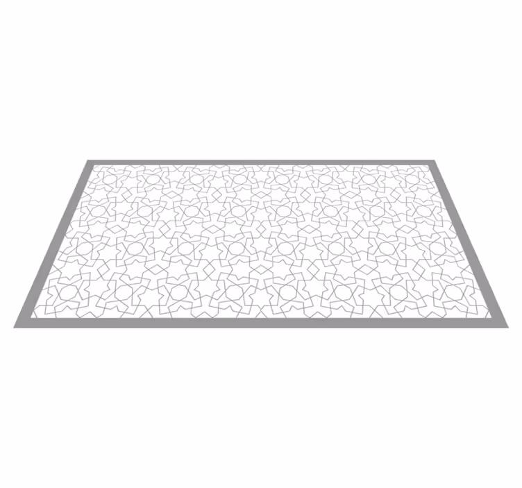 Mosaic vinyl carpet with elegant geometric designs - TenStickers
