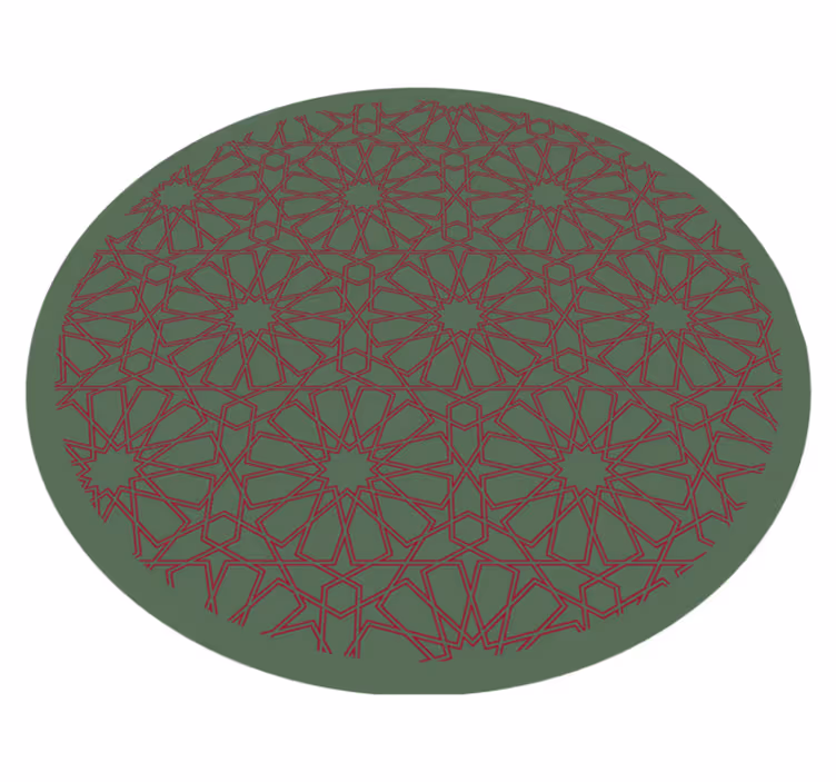 Mosaic vinyl carpet with complex geometric design - TenStickers