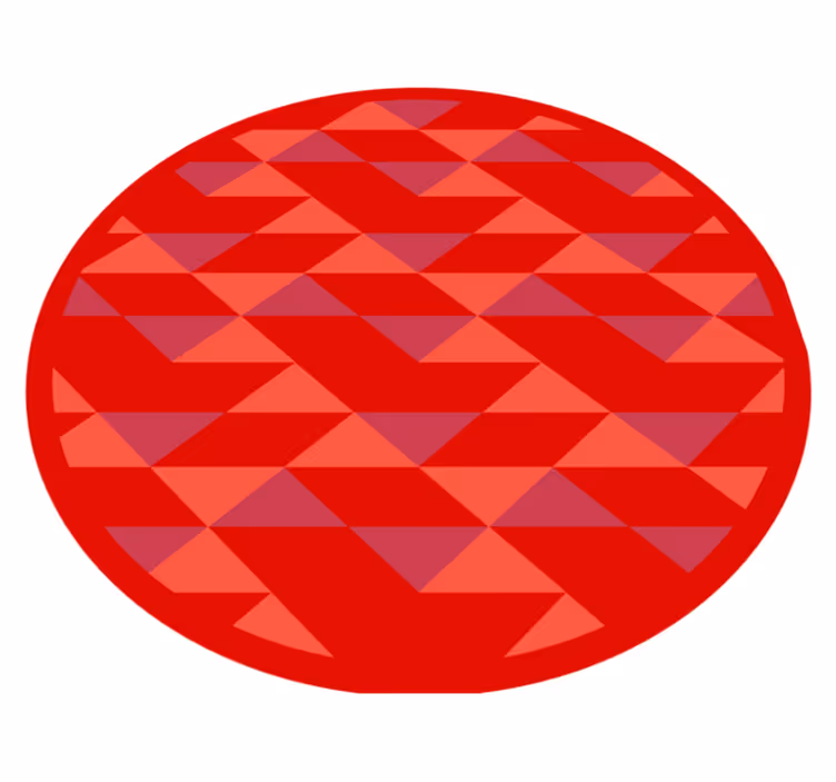 RED TRIANGLE PATTERN geometric vinyl carpet - TenStickers