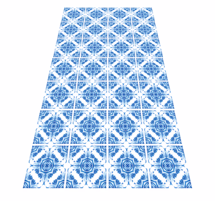 Classic Blue Pattern stone effect vinyl carpet - TenStickers