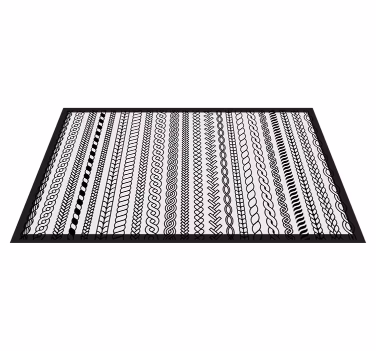 Stripes and loops bathroom vinyl carpet - TenStickers
