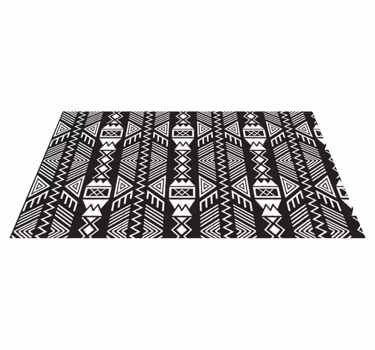 Tribal grey pattern bathroom vinyl carpet - TenStickers