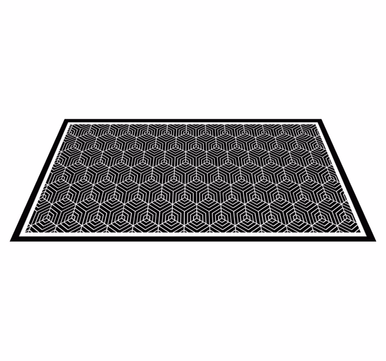 Minimalistic mosaic vinyl rug - TenStickers