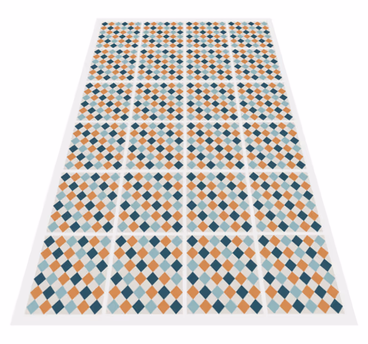 Abstract geometric tiles bathroom vinyl carpet - TenStickers