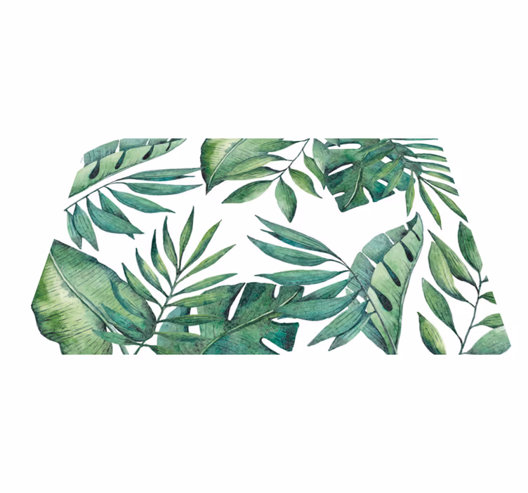 Lush Leaf Motif nature vinyl carpet - TenStickers