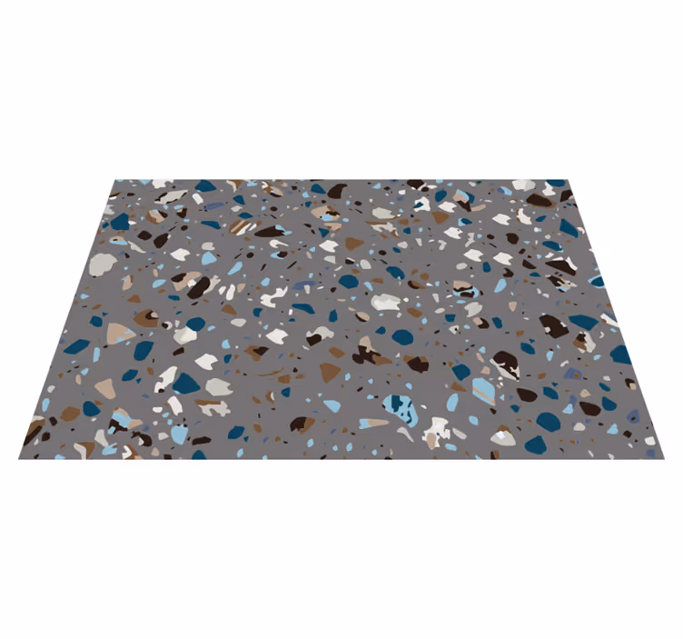 Terrazzo pebble blended marble vinyl carpet - TenStickers