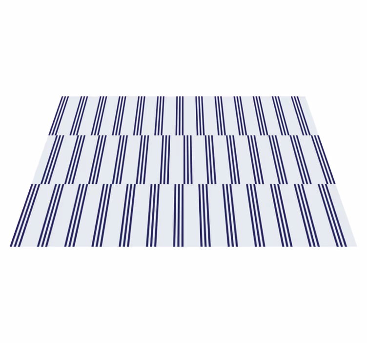 Living room vinyl carpet navy striped design - TenStickers