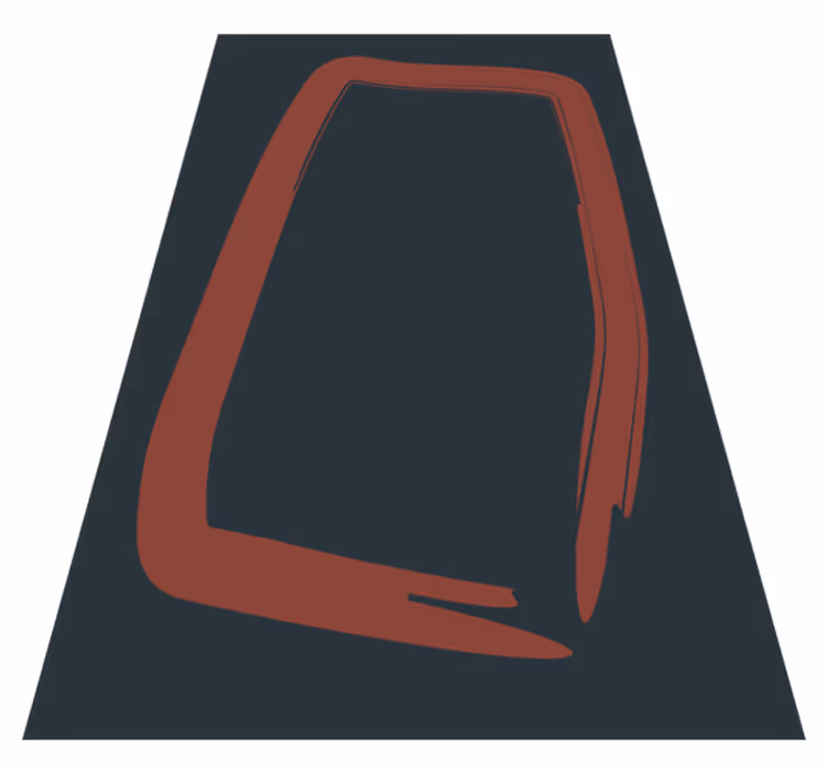 Sleek abstract shape living room vinyl carpet - TenStickers