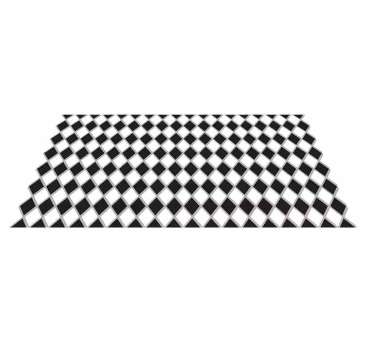 Diamond checker pattern kitchen vinyl carpet - TenStickers