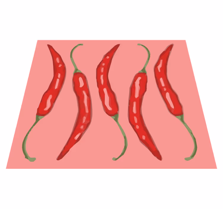 Red Chili Peppers kitchen vinyl carpet - TenStickers