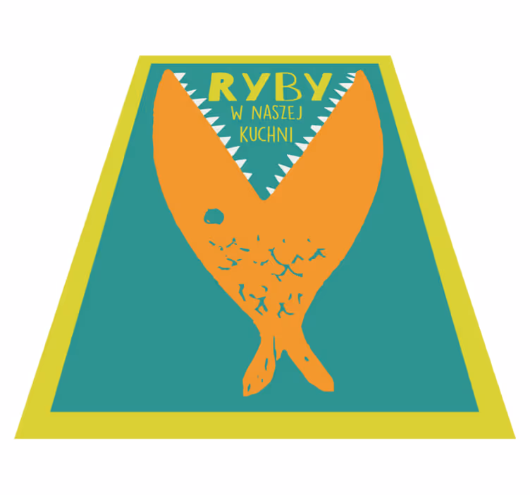 Fish culinary sign kitchen vinyl carpet - TenStickers