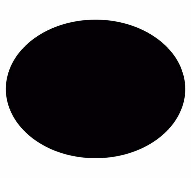 Circular design black vinyl carpet - TenStickers
