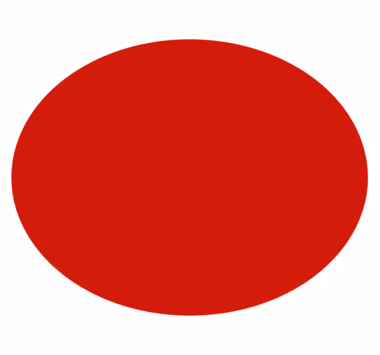 Solid Red Circle circular vinyl carpet - TenStickers