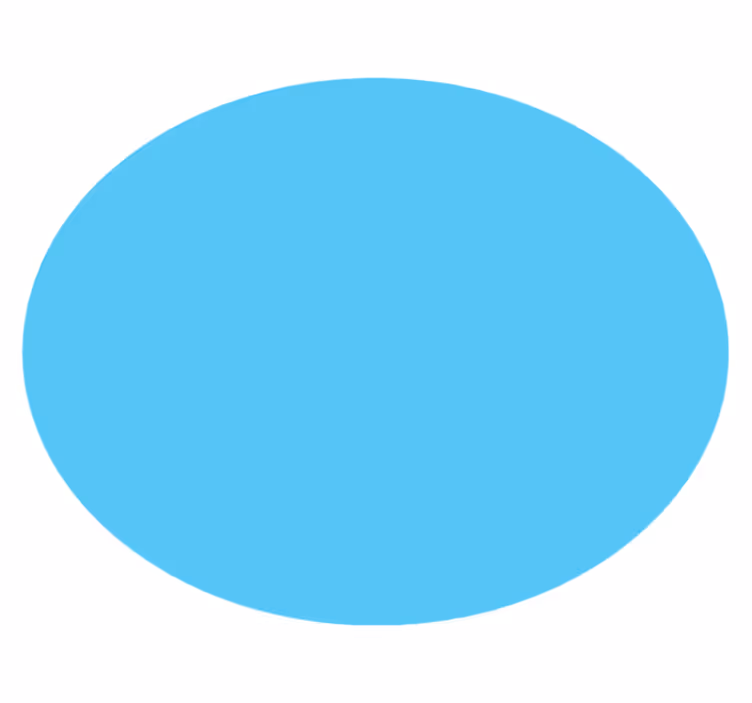 Circular monocolor design blue vinyl carpet - TenStickers