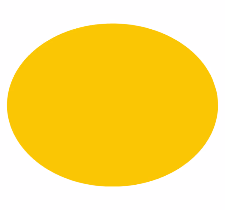 Bright Yellow circular vinyl carpet - TenStickers