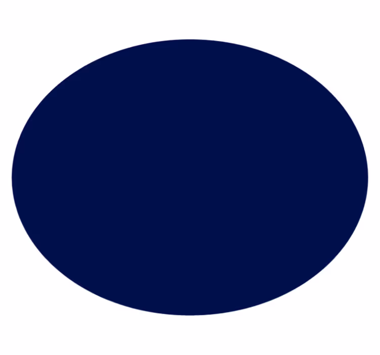 Round navy colour blue vinyl carpet - TenStickers