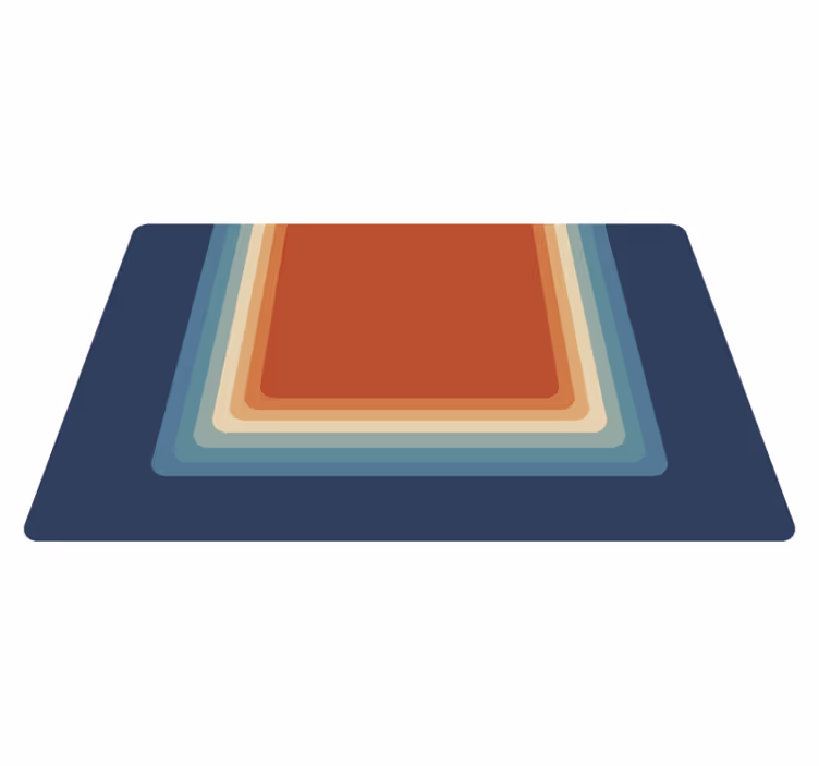 Vibrant Layered Stripes modern vinyl carpet - TenStickers