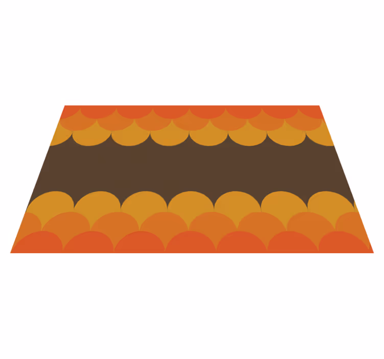 Retro wavy stripes vintage vinyl carpet - TenStickers