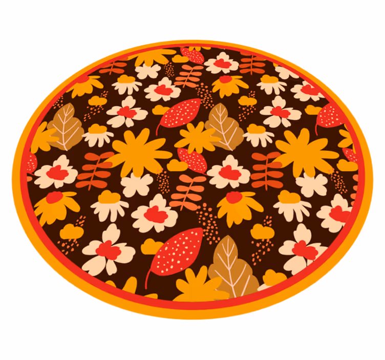 Floral Joyful Element floral vinyl carpet - TenStickers