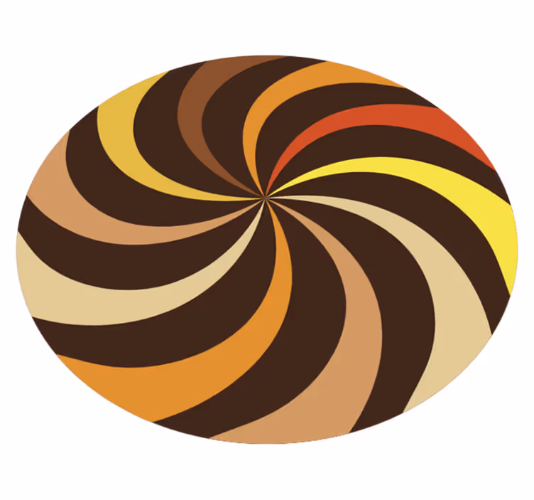 Spiral Color Burst striped vinyl carpet - TenStickers