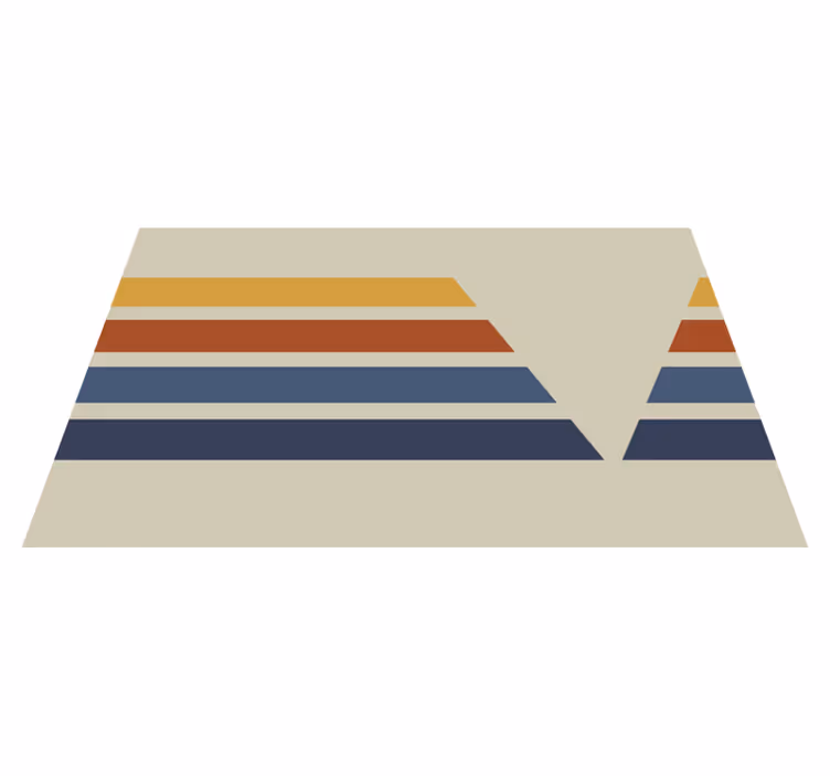 Chevron Stripes Motif geometric vinyl carpet - TenStickers