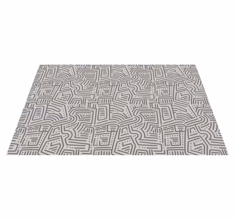 Abstract Linear Shapes modern vinyl carpet - TenStickers