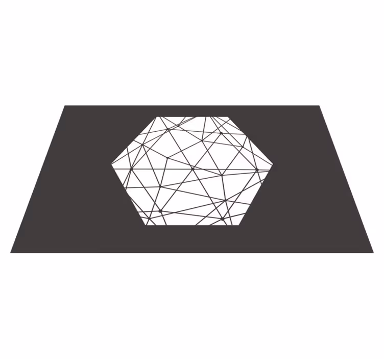 Abstract Hexagonal Pattern geometric vinyl carpet - TenStickers